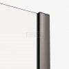 NEW TRENDY Drzwi wnękowe SMART GUNMETAL BRUSHED 1D U 140x200 szkło czyste 8mm Active Shield 2.0 - WIESZAK EXK-7828